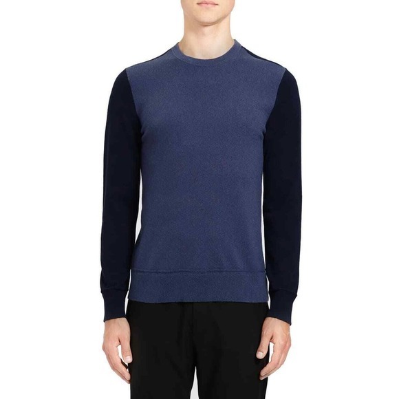 Theory Hilles Crewneck Cashmere Sweater Air Force